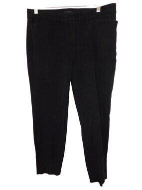 Halogen Sz 12 Black Cropped Dress Pants Slim Straight Workwear Career Staple